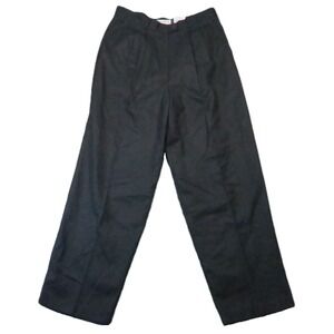 Vtg 80s Savannah Wool Pleated Dress Pants 16 Black High Waist Lined Office Siren